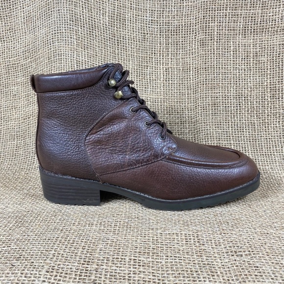 Vintage Lacers Boots Booties Oxfords Brown Leather Ankle Danexx Size 7.5 M - Picture 6 of 11